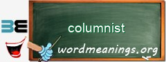 WordMeaning blackboard for columnist